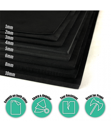 Hard-Lite EVA Foam Sheet Black 05mm